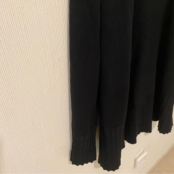 Vila Milano large black long open front peplum hem cardigan - Picture 5 of 10